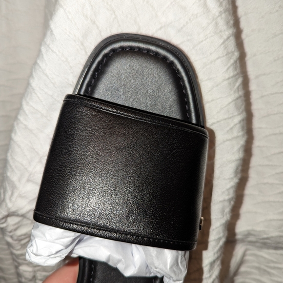 BNIB Kate Spade Palm Cove Black Leather Sandals - Picture 8 of 10